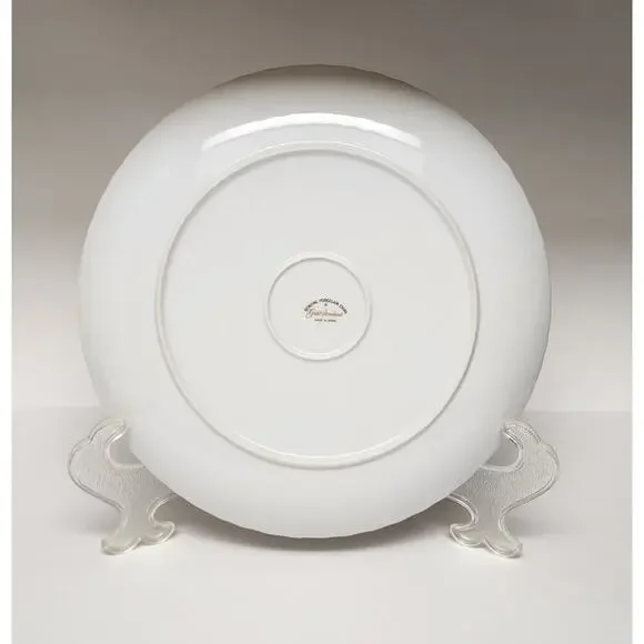 Gold Standard White Silver & Pink /1 Round & 3 Oval Serving Platter/ 2 Creamer